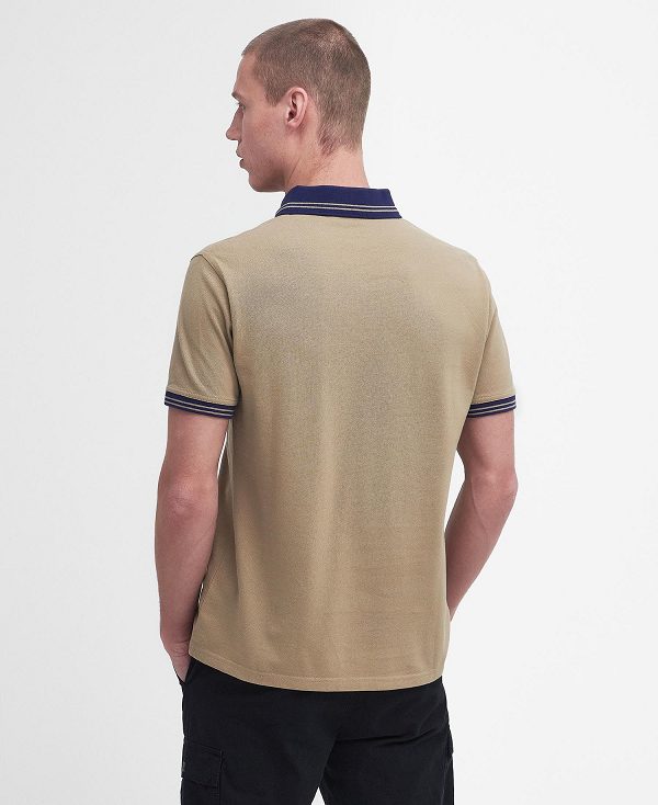 Barbour Tracker Short-sleeved Polo Shirt Khaki | BABO88173