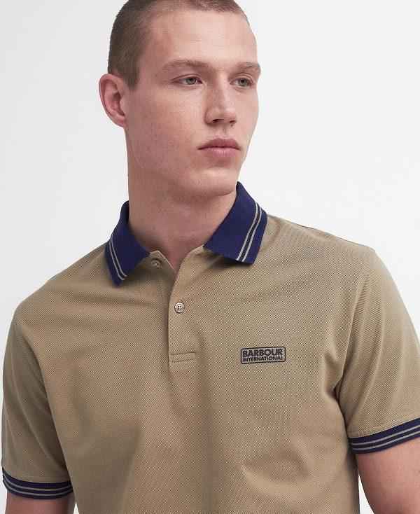 Barbour Tracker Short-sleeved Polo Shirt Khaki | BABO88173