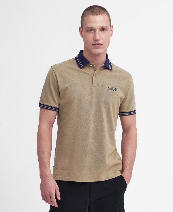 Barbour Tracker Short-sleeved Polo Shirt Khaki | BABO88173