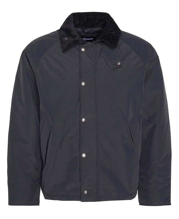 Barbour Transport Padded Casual Jacket Sort | BABO87497