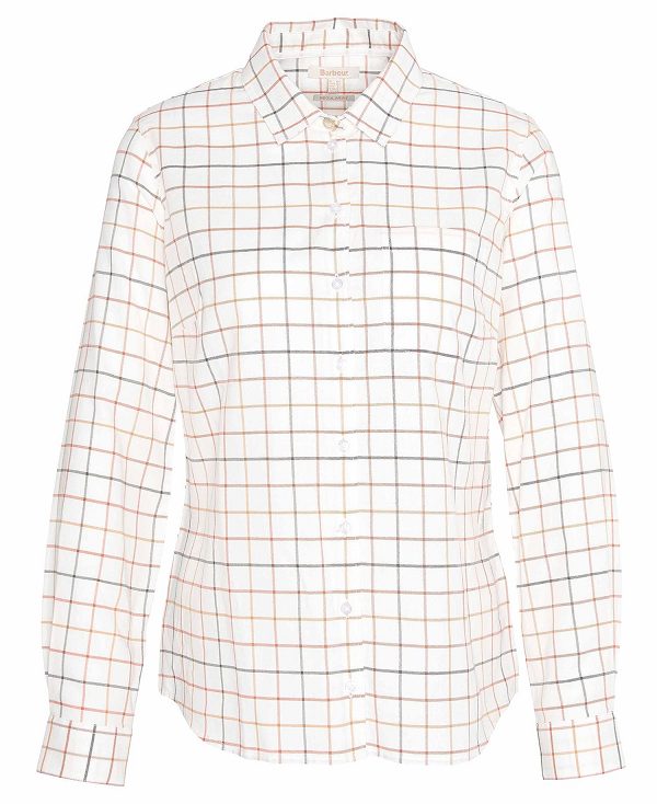 Barbour Triplebar Long-sleeved Shirt Hvide | BABO89512