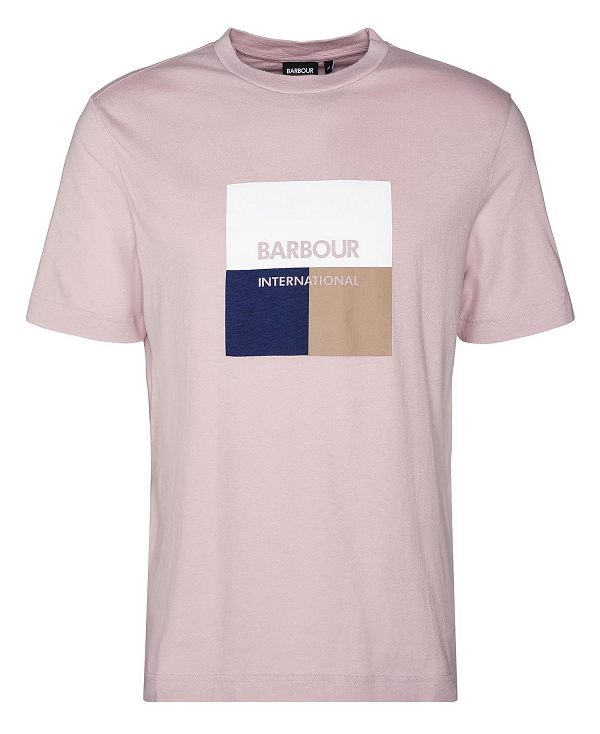 Barbour Triptych Graphic T-shirt Lyserød | BABO88366