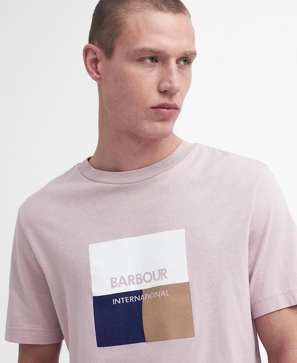 Barbour Triptych Graphic T-shirt Lyserød | BABO88366