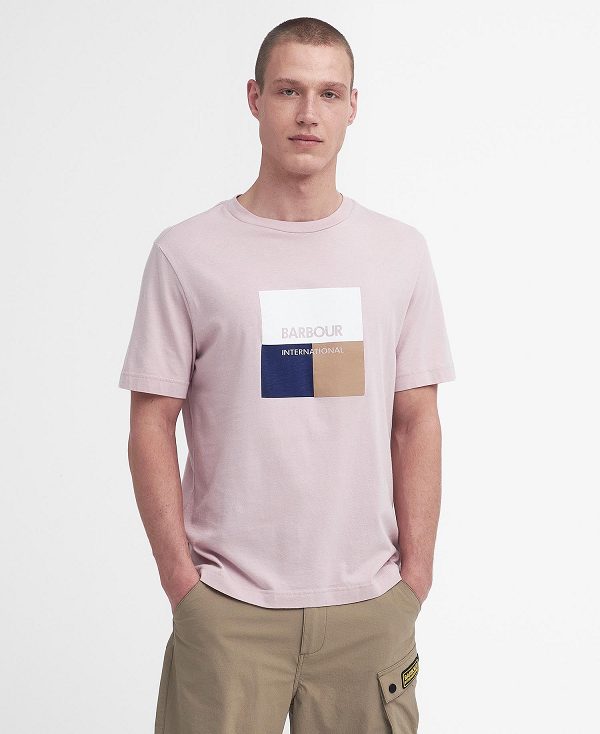 Barbour Triptych Graphic T-shirt Lyserød | BABO88366