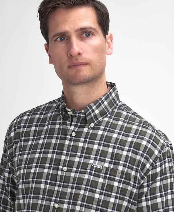 Barbour Turville Regular Long-sleeved Shirt Grøn | BABO87894