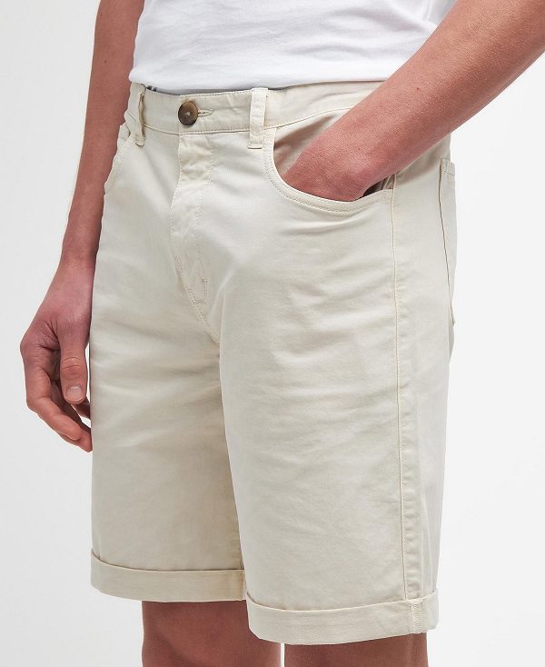 Barbour Twill Shorts Beige | BABO88798