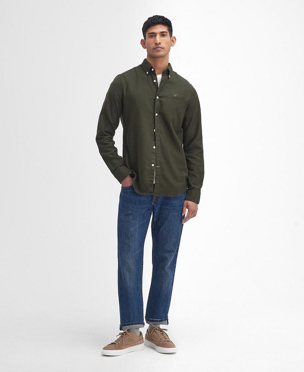 Barbour Twillbridge Tailored Long-sleeved Shirt Hvide | BABO87588