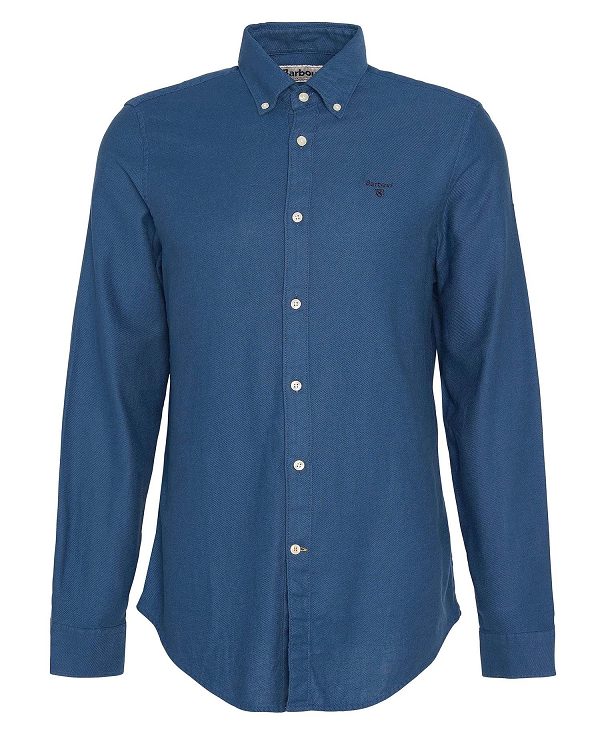 Barbour Twillbridge Tailored Long-sleeved Shirt Mørkeblå | BABO87881