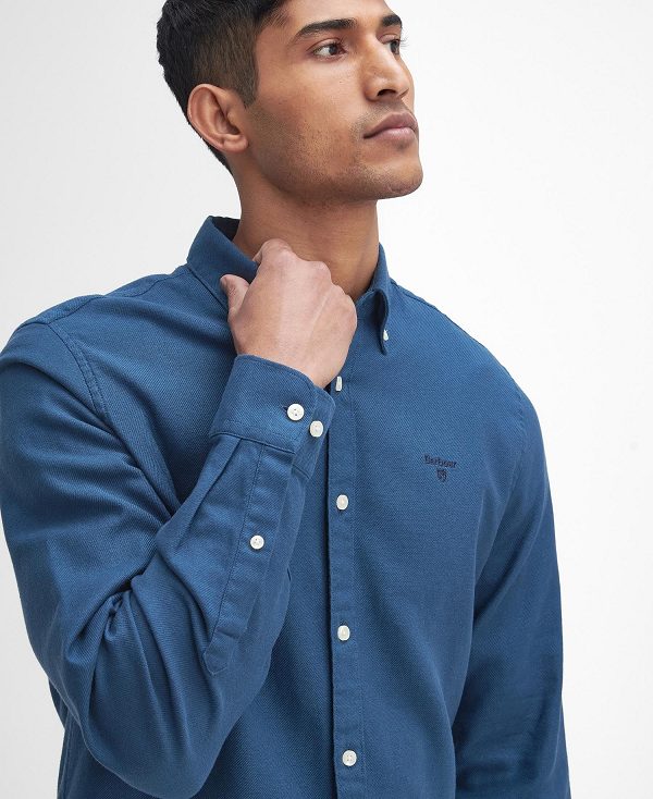 Barbour Twillbridge Tailored Long-sleeved Shirt Mørkeblå | BABO87881