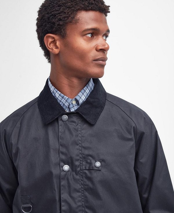 Barbour Utility Spey Waxed Jacket Mørkeblå | BABO87197