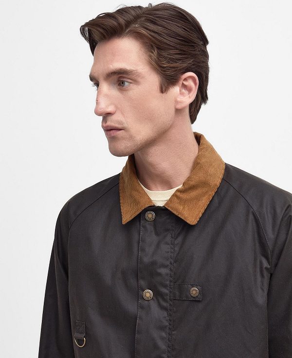 Barbour Utility Spey Waxed Jacket Olivengrøn | BABO87196