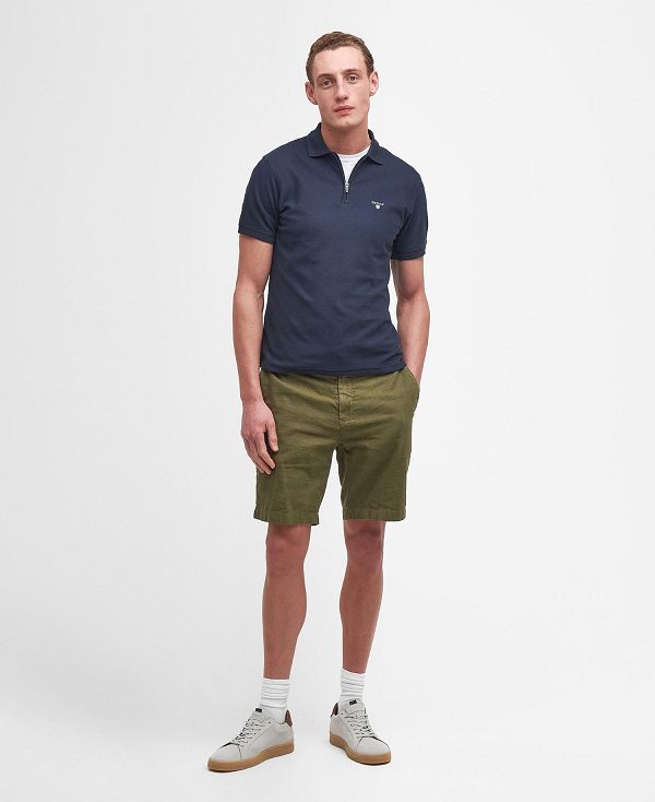 Barbour Wadworth Short-sleeved Polo Shirt Mørkeblå | BABO88187