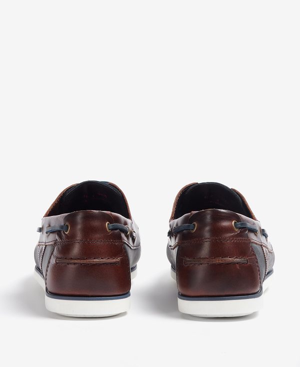 Barbour Wake Boat Shoes Mørkeblå Brune | BABO88908