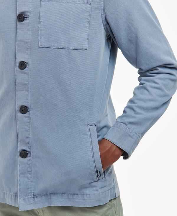 Barbour Washed Cotton Overshirt Blå | BABO87593