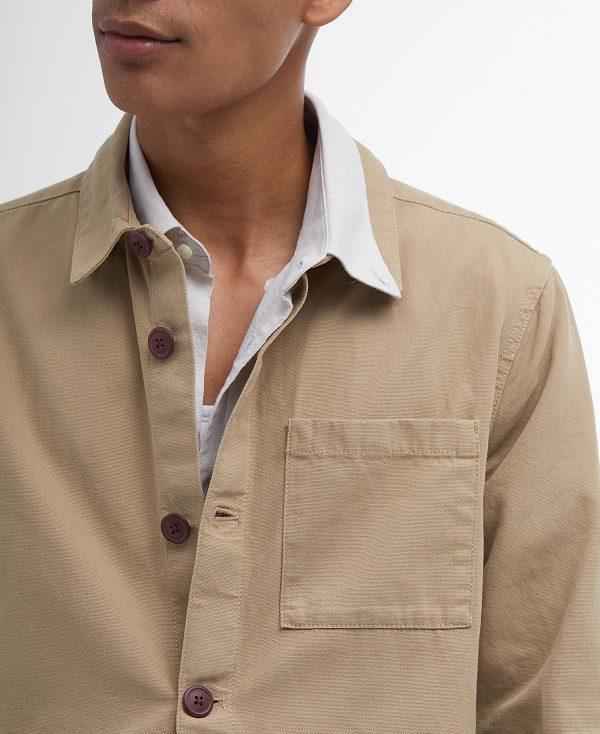 Barbour Washed Cotton Overshirt Brune | BABO87633