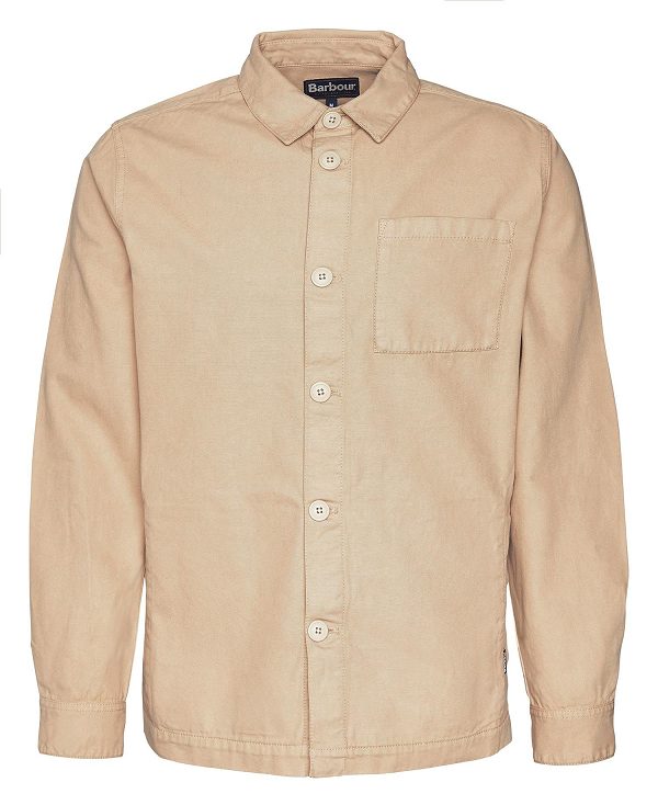 Barbour Washed Cotton Overshirt Brune | BABO87961