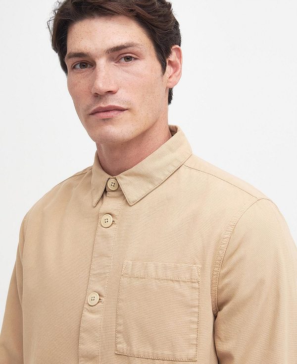 Barbour Washed Cotton Overshirt Brune | BABO87961