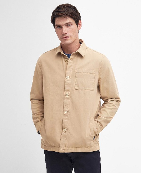 Barbour Washed Cotton Overshirt Brune | BABO87961