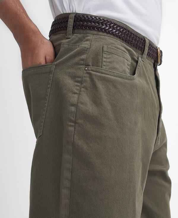 Barbour Washed Stretch Regular Trousers Grøn | BABO88829