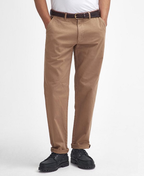 Barbour Washed Stretch Tailored Trousers Beige | BABO88813