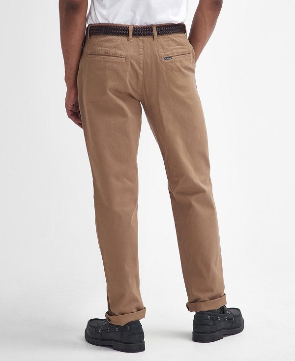 Barbour Washed Stretch Tailored Trousers Beige | BABO88813