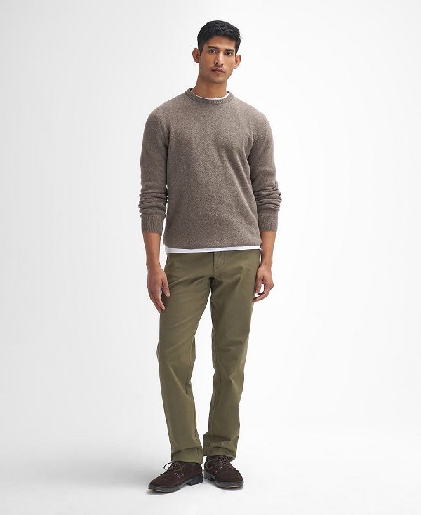 Barbour Washed Stretch Tailored Trousers Grøn | BABO88815