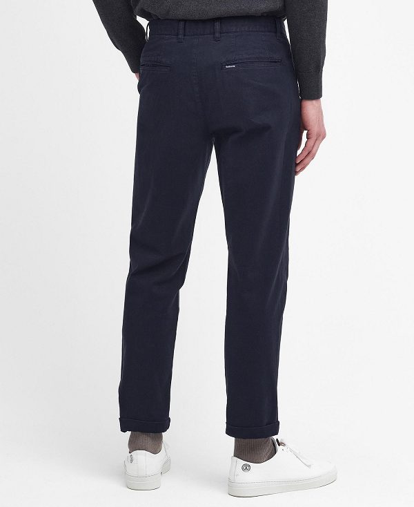 Barbour Washed Stretch Tailored Trousers Mørkeblå | BABO88816