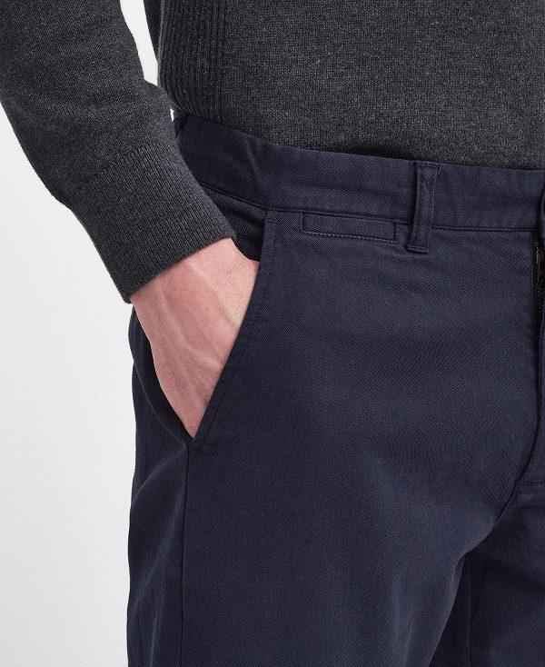 Barbour Washed Stretch Tailored Trousers Mørkeblå | BABO88816