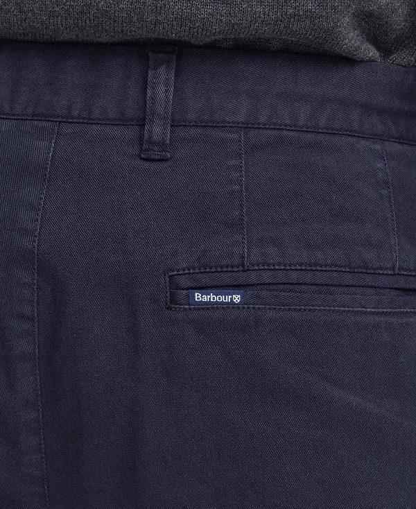 Barbour Washed Stretch Tailored Trousers Mørkeblå | BABO88816