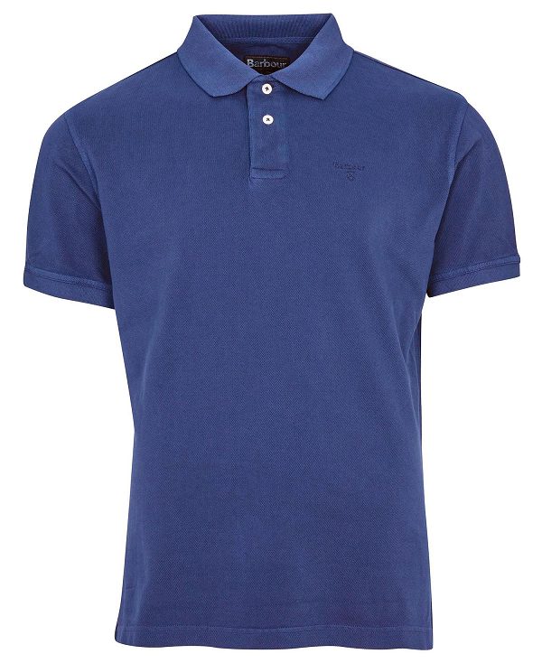 Barbour Washed-out Sports Polo Shirt Blå | BABO88037