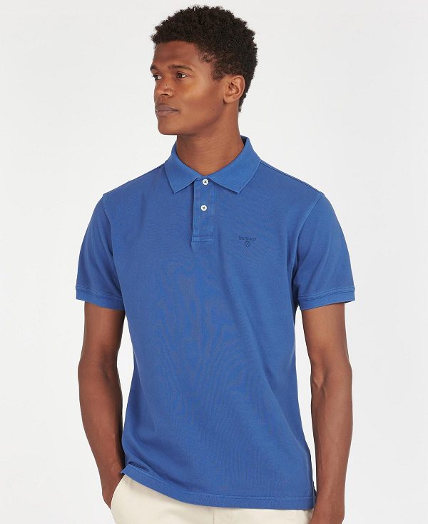 Barbour Washed-out Sports Polo Shirt Blå | BABO88039