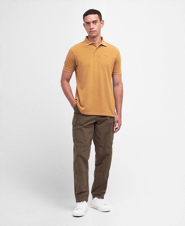 Barbour Washed-out Sports Polo Shirt Brune | BABO88086