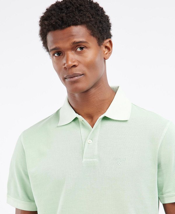 Barbour Washed-out Sports Polo Shirt Grøn | BABO88021