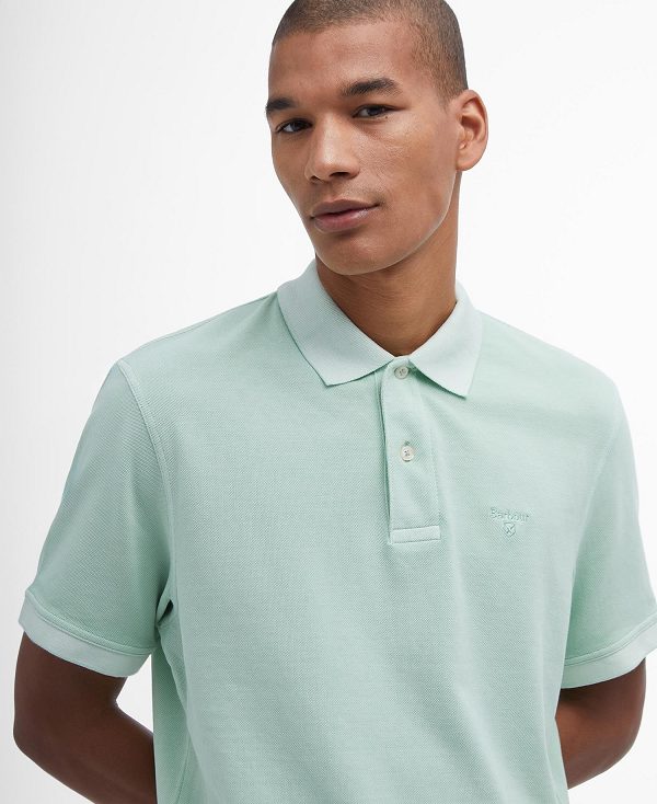 Barbour Washed-out Sports Polo Shirt Grøn | BABO88021