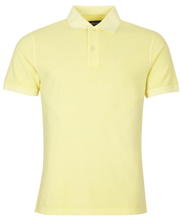 Barbour Washed-out Sports Polo Shirt Gul | BABO88040