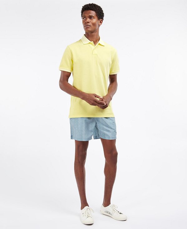 Barbour Washed-out Sports Polo Shirt Gul | BABO88040