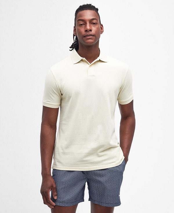 Barbour Washed-out Sports Polo Shirt Hvide | BABO88087