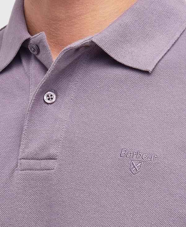 Barbour Washed-out Sports Polo Shirt Lilla | BABO88088