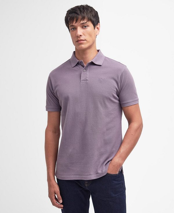 Barbour Washed-out Sports Polo Shirt Lilla | BABO88088