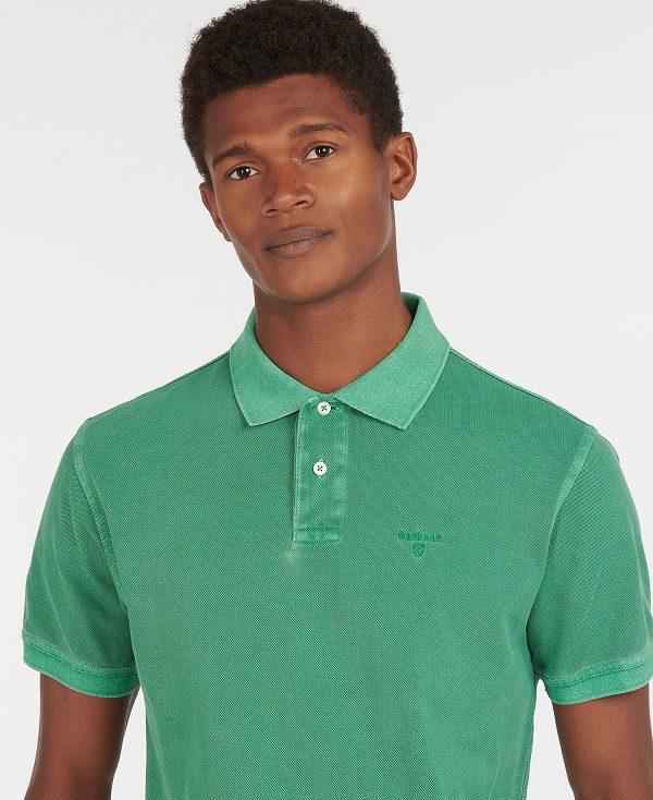 Barbour Washed-out Sports Polo Shirt Mørkeblå | BABO88035