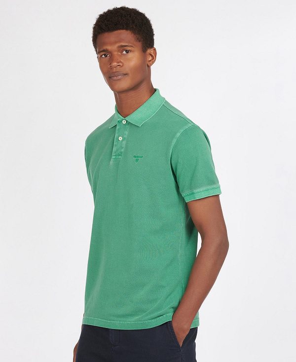 Barbour Washed-out Sports Polo Shirt Mørkeblå | BABO88035