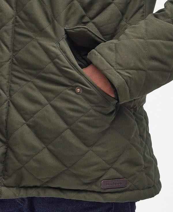 Barbour Waterproof Shoveler Quilted Jacket Olivengrøn | BABO87364