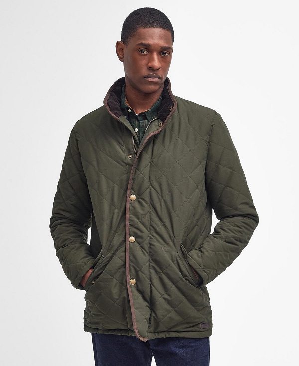 Barbour Waterproof Shoveler Quilted Jacket Olivengrøn | BABO87364