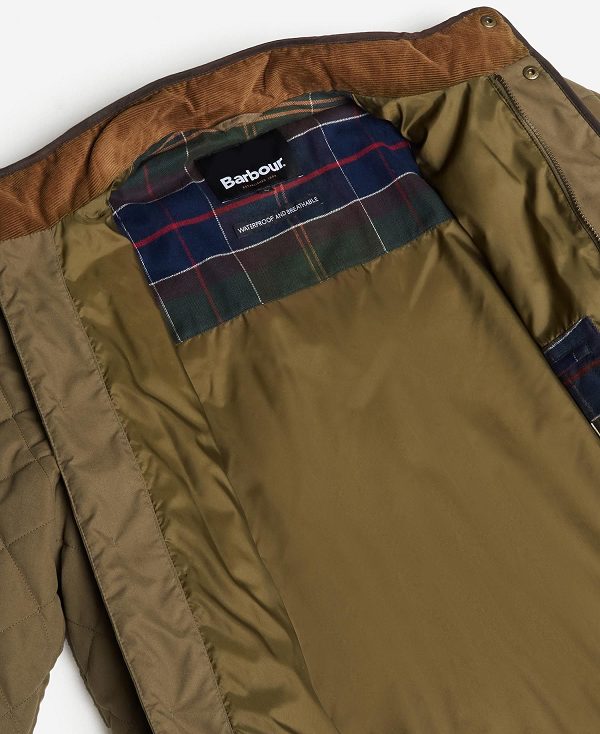 Barbour Waterproof Shoveler Quilted Jacket Brune | BABO87365