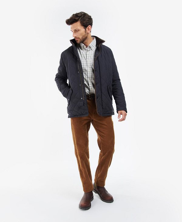 Barbour Waterproof Shoveler Quilted Jacket Mørkeblå | BABO87366