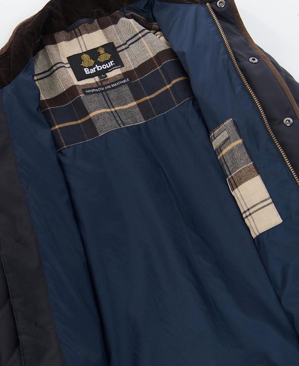 Barbour Waterproof Shoveler Quilted Jacket Mørkeblå | BABO87366