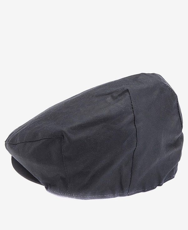 Barbour Wax Flat Cap Mørkeblå | BABO88966