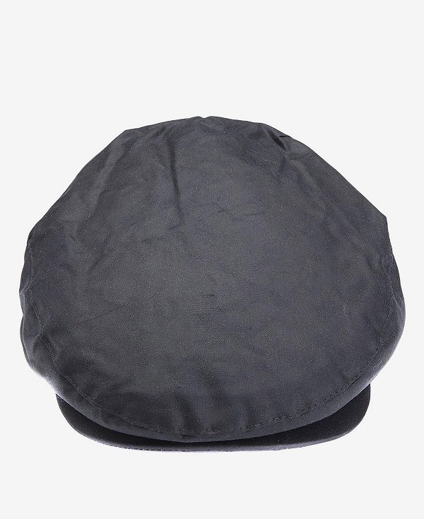 Barbour Wax Flat Cap Mørkeblå | BABO88966