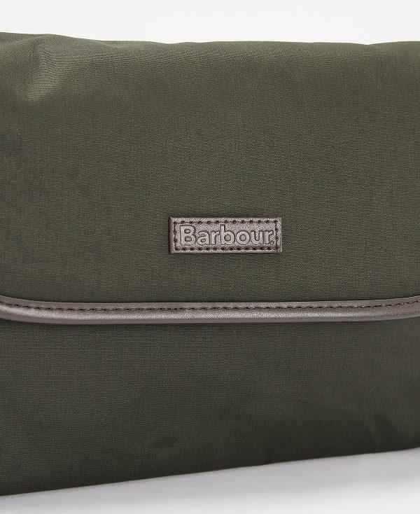 Barbour Wax Hanging Washbag Olivengrøn | BABO88934