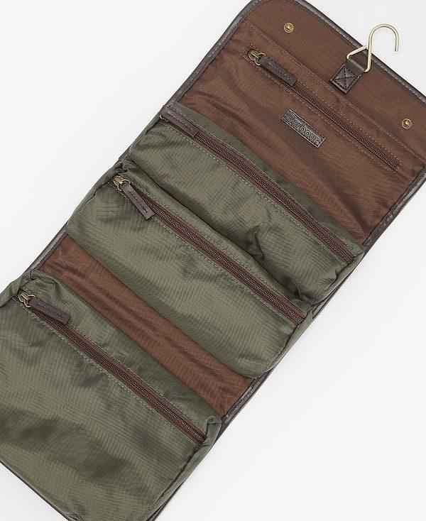 Barbour Wax Hanging Washbag Olivengrøn | BABO88934